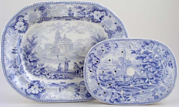 Meat Dish or Platter with Drainer c1840